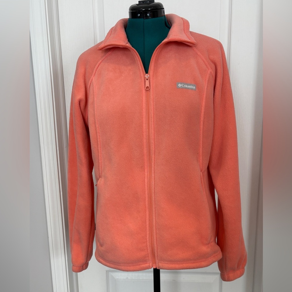 Columbia Womans XL Fleece Jacket - orange/peach